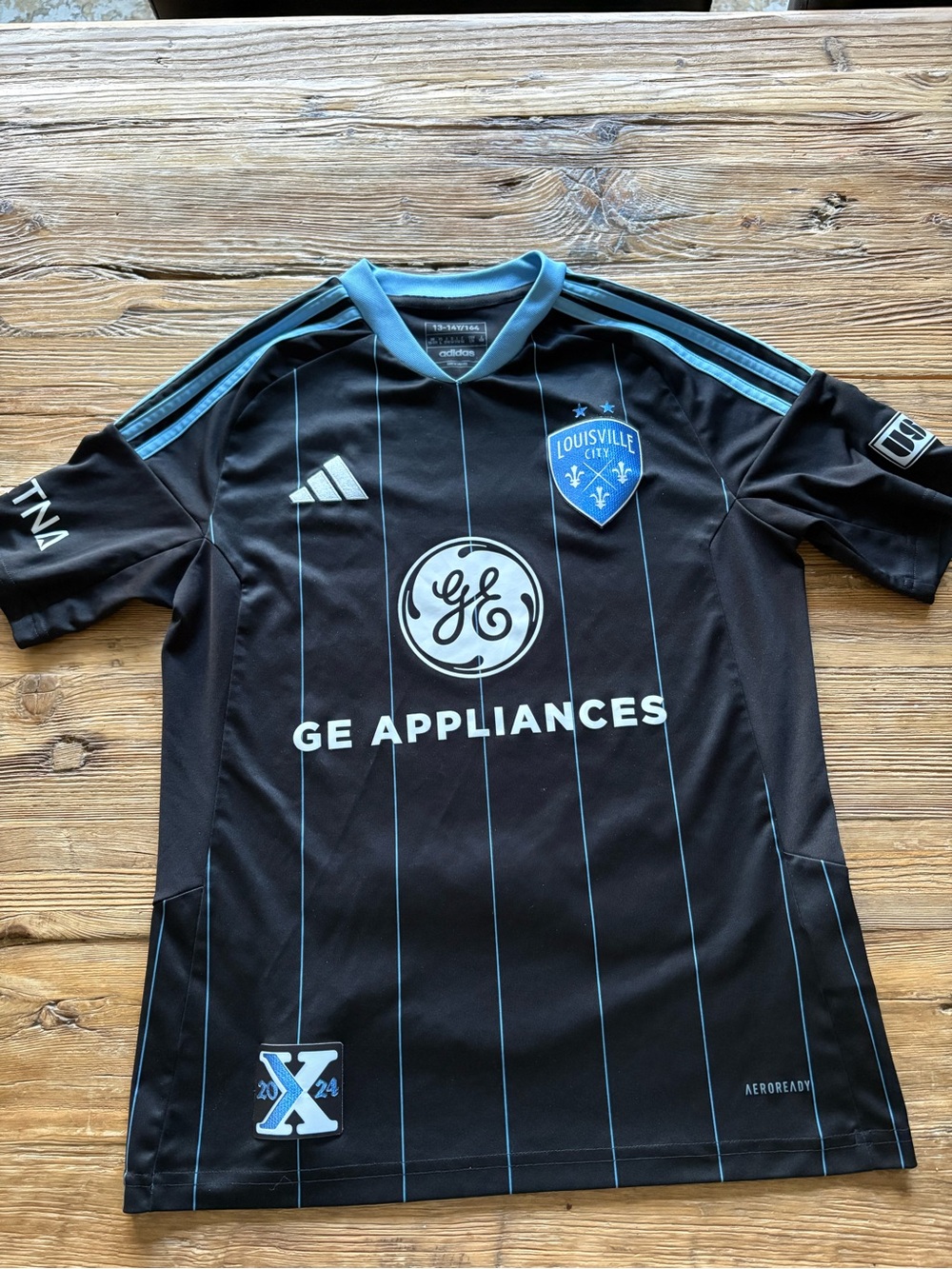 adidas Louisville City FC Men’s Black & Light Blue Jersey